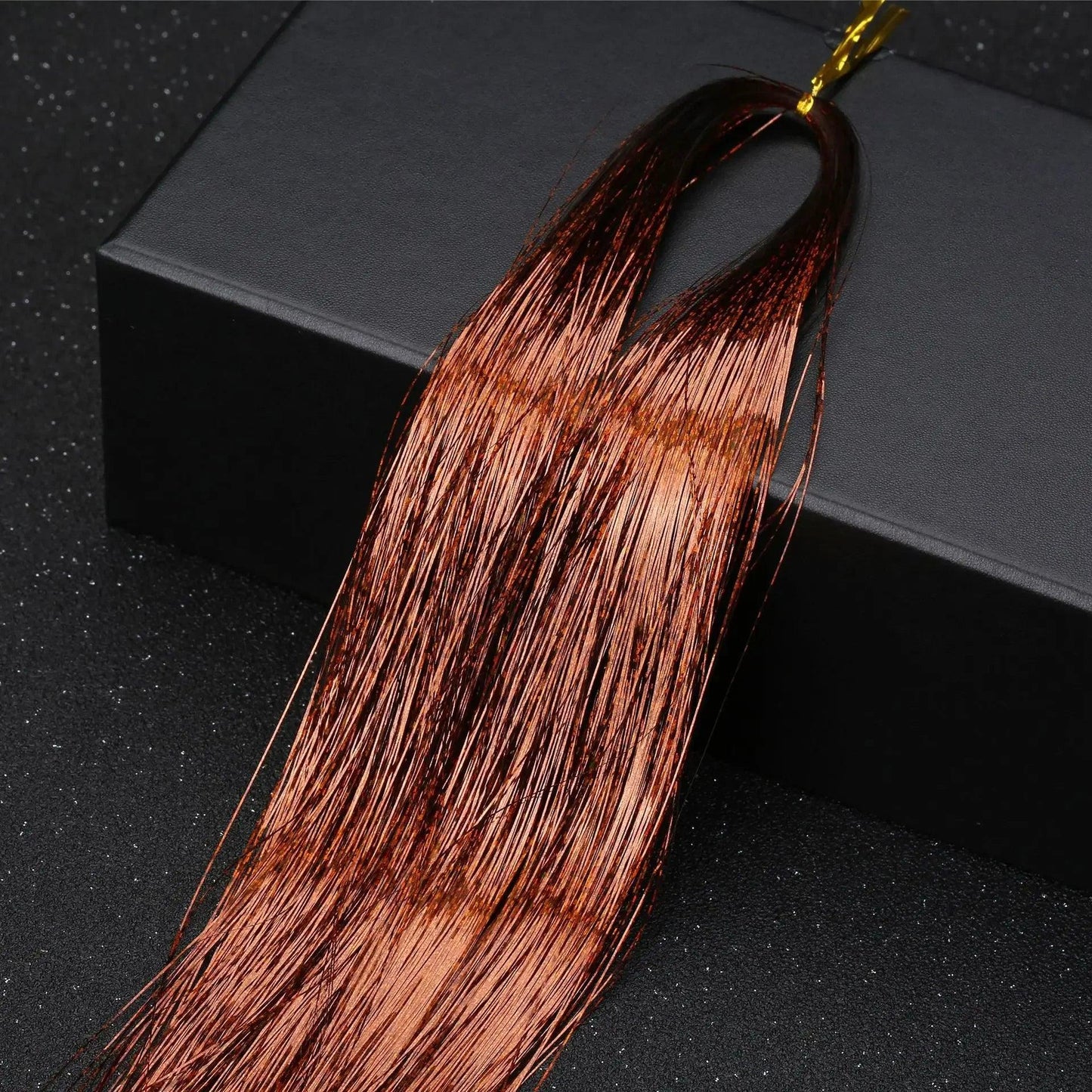 93cm Colorful Bling Hair Extension Accessories Laser Gold Shiny Metallic Wire Hair Extensions DIY Retro Hip-hop Hair Braid Tool