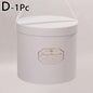 Round Floral Boxes Flower Packaging Paper Bag Gift Storage Box Snacks Candy Packaging Box With Lid Lanyard