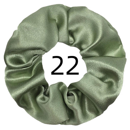 5/1pc Accessoires Women Girls Silky Satin Hair Scrunchies Solid Stretch Elastic Simple Elegant Rubber Band Ponytail Tie low cost