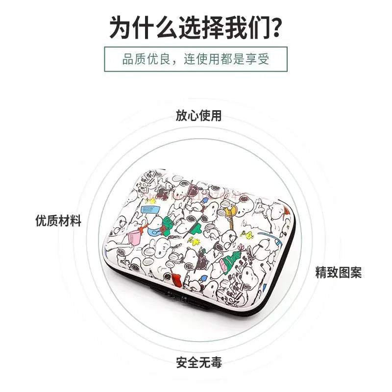 Anime SNOOPY Eva Pen Box Cute Dog Cartoon Large Capacity Multifunctional Stationery Box Waterproof Pen Case Student Supplie Gift