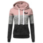 2024 Womens Tracksuit Printing Fashion Hoodied Sweatshirts Casual Outdoors Jogging Long Sleeve Pullover Lady Color Block Top