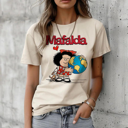 Mafalda top women Japanese anime t-shirts female streetwear harajuku graphic clothing