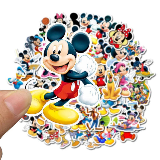 10/30/50pcs Disney Anime Mickey Mouse and Donald Duck Graffiti Stickers Cartoon Decals Kids Toy Laptop Luggage Guitar Sticker