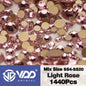 VDD 1440Pcs SS4-SS20 Mix Size Clear Crystal Non HotFix Gold Flatback Rhinestones Glitter Stones Nail Art DIY Crafts Decorations