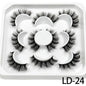 5 Pairs 25mm 3D Mink Eyelashes Bulk Russian roll Fluffy Natural False Eyelash Dramatic Mink lashes Makeup tools Wholesale lashse