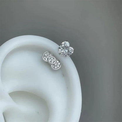 1PCS 1.2mm Bowknot Horseshoe Ring Stainless Steel Ear Bone Nail Shiny Screws Earrings Y2K Hottie Cochlea Piercing Body Jewelry