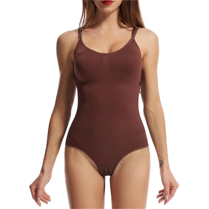 Seamless Shapewear Bodysuit For Women Tummy Control Butt Lifter Body Shaper Invisible Under Dress Slimming Strap Thong Underwear