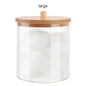 Makeup Cotton Pad Organizer Storage With Wood Lid Box For Cotton Swabs Rod Cosmetics Jewelry Bathroom Container Jar