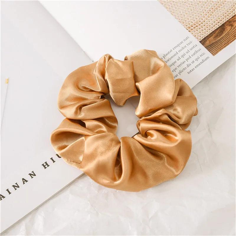 2pcs 100% Mulberry Silk Large Scrunchies Ropes Hair Bands Ties Gum Elastics Ponytail Holders for Women Girls 16 Momme 10CM