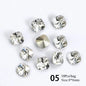 1Bag 3D Heart Nail Rhinestones Water ripple flat bottom love Charms Crystal Nail Art Decorations Gem Kawaii Resin Nails Gems