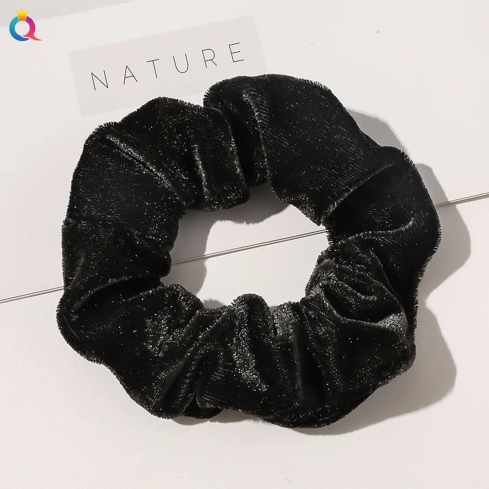 Winter Warm Soft Hair Scrunchies for Women Girls Cute Velvet Elastic Hair Band Multicolor Rubber Band Hair Loop Hair Accessories