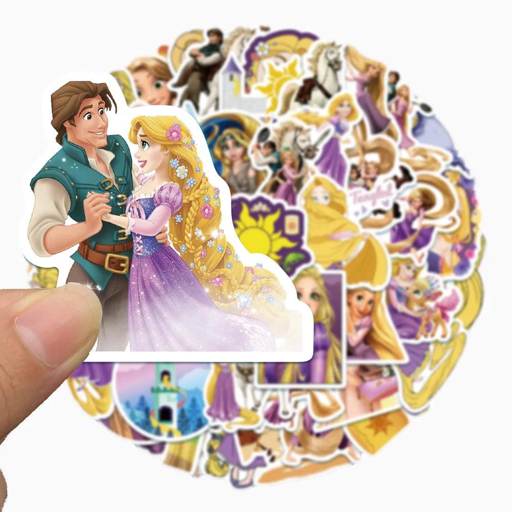 10/30/50Pcs/Set Disney Cartoon Tangled Anime Stickers Movie Rapunzel Decal Kid Toy Laptop Phone Scrapbook Luggage DIY Sticker