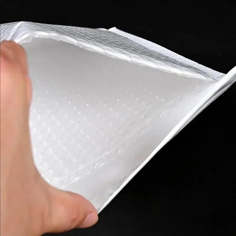 50/10Pcs Bubble Envelopes White Foam Shipping Bags Poly Bubble Mailers Pad Self Seal Packing Bags for Magazine 11cm 15cm 23cm