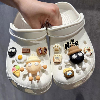 Whole Set Hot Sale DIY Hole Shoes Charms for Cute Cartoon Handmade Charms Designer Quality Garden Shoe Decoration Girl Gift