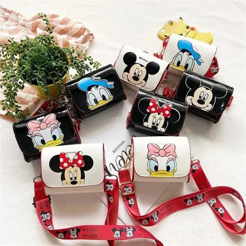 Disney Women's Bag Kids Bag Mickey Mouse Cartoon Pictures Shoulder Bags Cute Girl Messenger Bag Coin Purse Fashion Anime Gifts