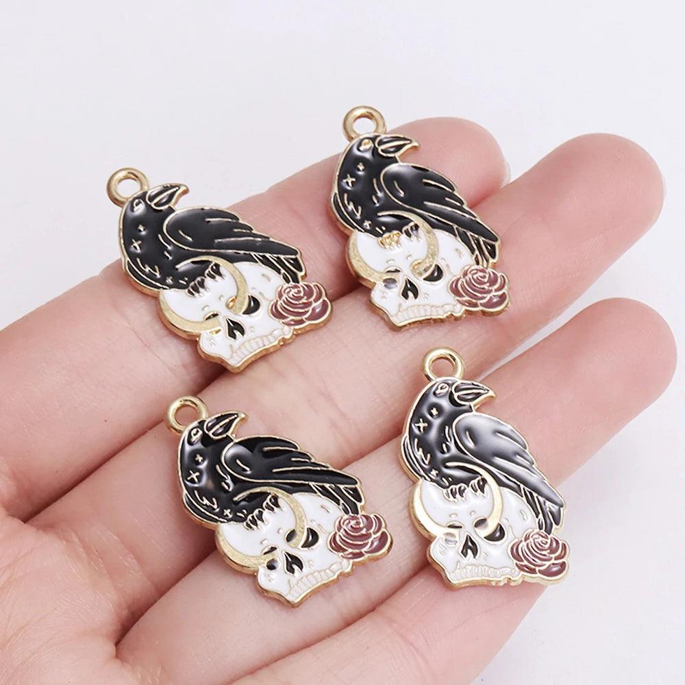 10Pcs Zircon Gold Colour Luxury Snake Necklaces for Women Vintage Punk Snake Pendant  Jewelry Making DIY Accessories Material