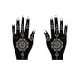 1 Pair Professional Henna Stencil Temporary Hand Tattoo Body Art Sticker Indian Glitter Airbrush Tattoo Templates for Wedding