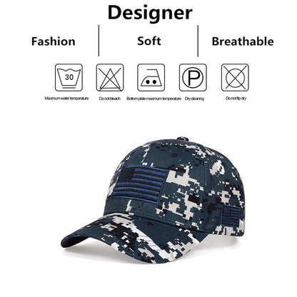 Unisex Army Flag Of The United States Embroidery Baseball Caps Spring and Autumn Outdoor Adjustable Casual Hats Sunscreen Hat