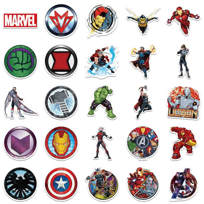 10/30/50/100pcs Disney Marvel The Avengers Superhero Stickers Decals Laptop Motorcycle Phone Car Waterproof Sticker Kids Toy