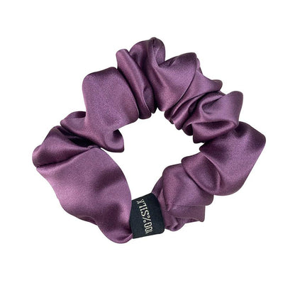 100% Pure Mulberry Silk Large Scrunchies Elastics Bands Hair Ties Ponytail Holders Pure Color Hair Accessories for Women Girls