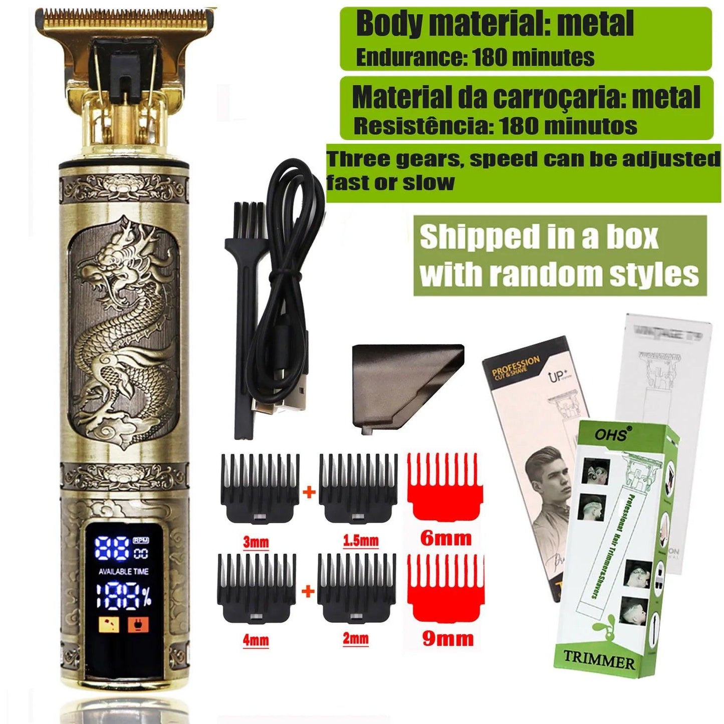 T9 Cordless Electric Hairber Shaver Hair Trimer Home Appliances Travel Barber Razors Shaving Machine for Men Trimmer Man