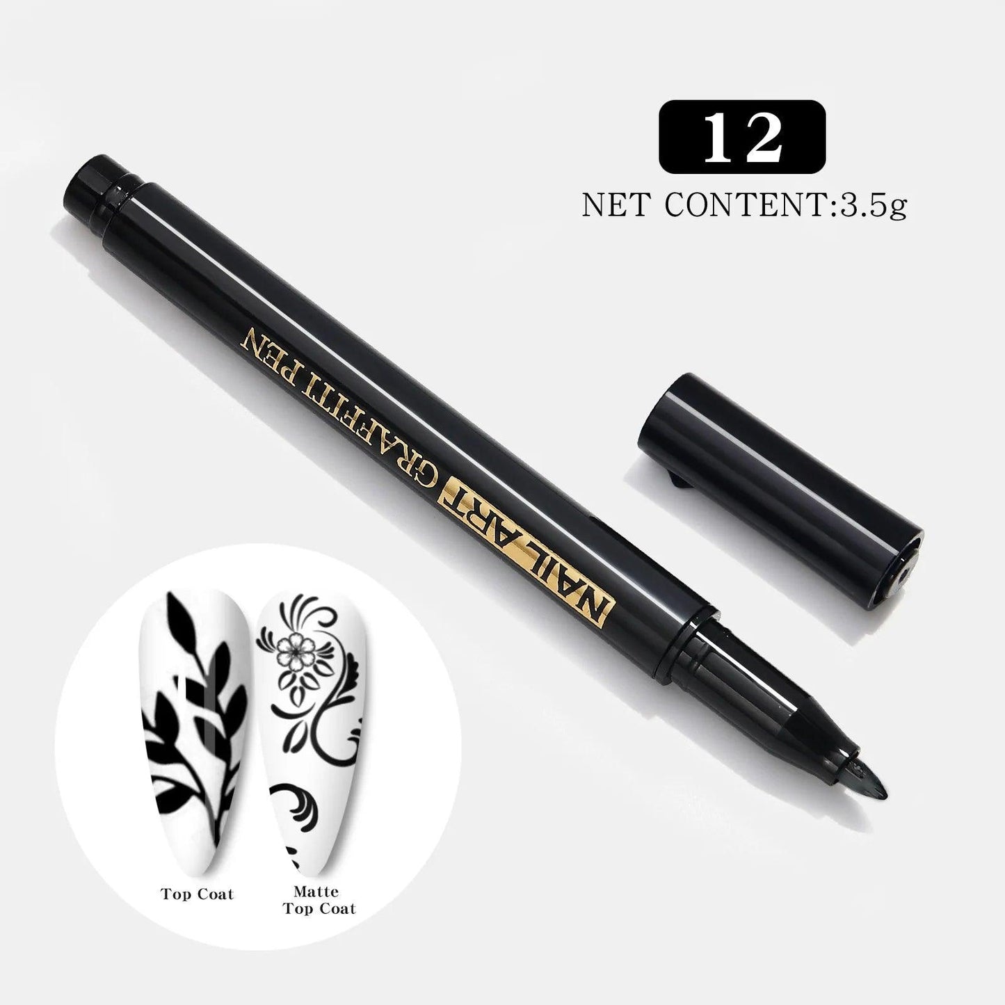 Nail Art Drawing Graffiti Pen Waterproof Painting Liner Brush DIY 3D Abstract Lines Fine Details Flower Leaf Nail Manicure Tools