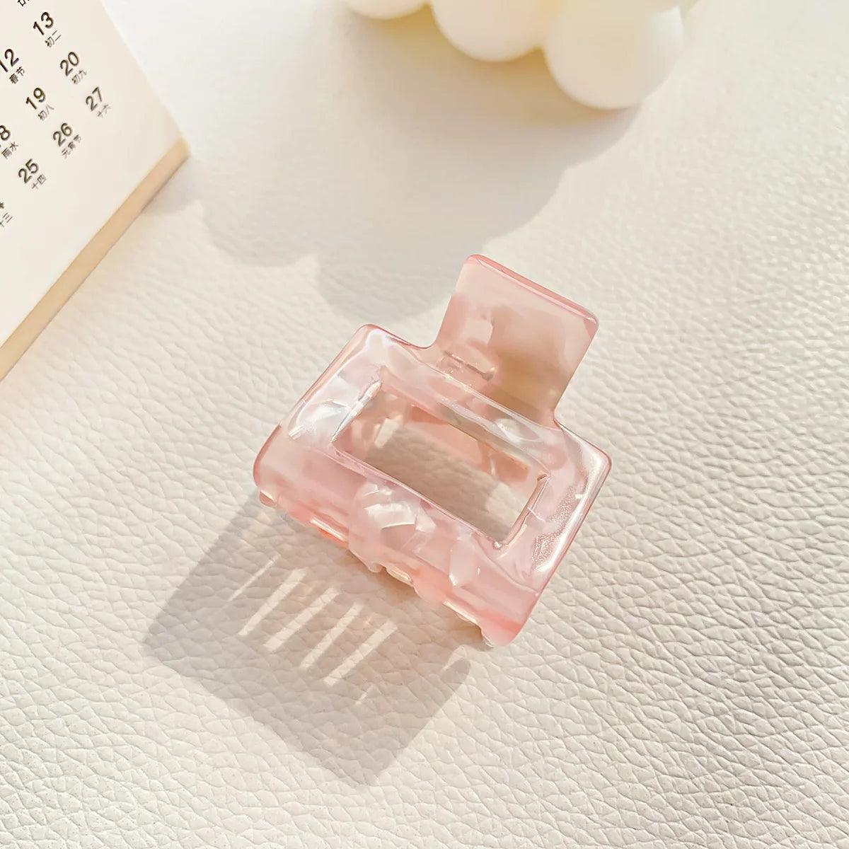 Muweordy Fashion Acetate Hollow Square Hair Claws Crab Hair Clips Marble Print Ponytail Shark Clip Barrettes Hair Accessories