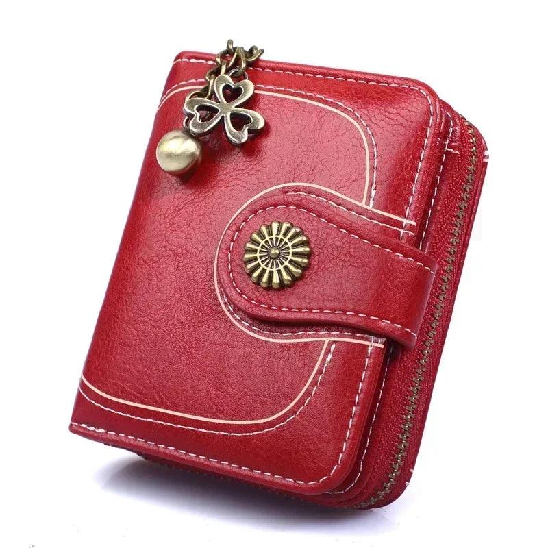 Women Wallets and Purses PU Leather Money Bag Female Short Hasp Purse Small Coin Card Holders Blue Red Clutch New Women Wallet