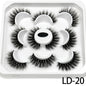 5 Pairs 25mm 3D Mink Eyelashes Bulk Russian roll Fluffy Natural False Eyelash Dramatic Mink lashes Makeup tools Wholesale lashse