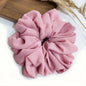 Big Size Chiffon Scrunchies For Muslim Women Custom Elastic Volumizing Oversized Neat stitching Malaysian Bunch Hair Tie