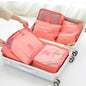 6 Pcs/Set Pink/Blue/Grey Travel Storage Bag Large Capacity Waterproof Luggage Clothing Underwear Storage Bag Bag With Zipper