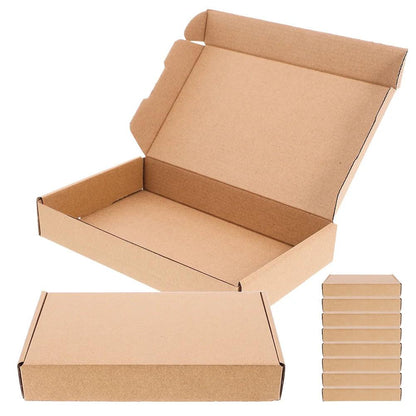 10 Pcs Cardboard Mailer Boxes Moving Carton for Packaging Small Business Shipping Brown Kraft Paper