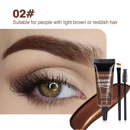 Natural 4 Colors Liquid Dyeing Eyebrow Cream Set Waterproof Durable Brown Tint Eyebrow Henna Mascara Eyebrows Paint Makeup