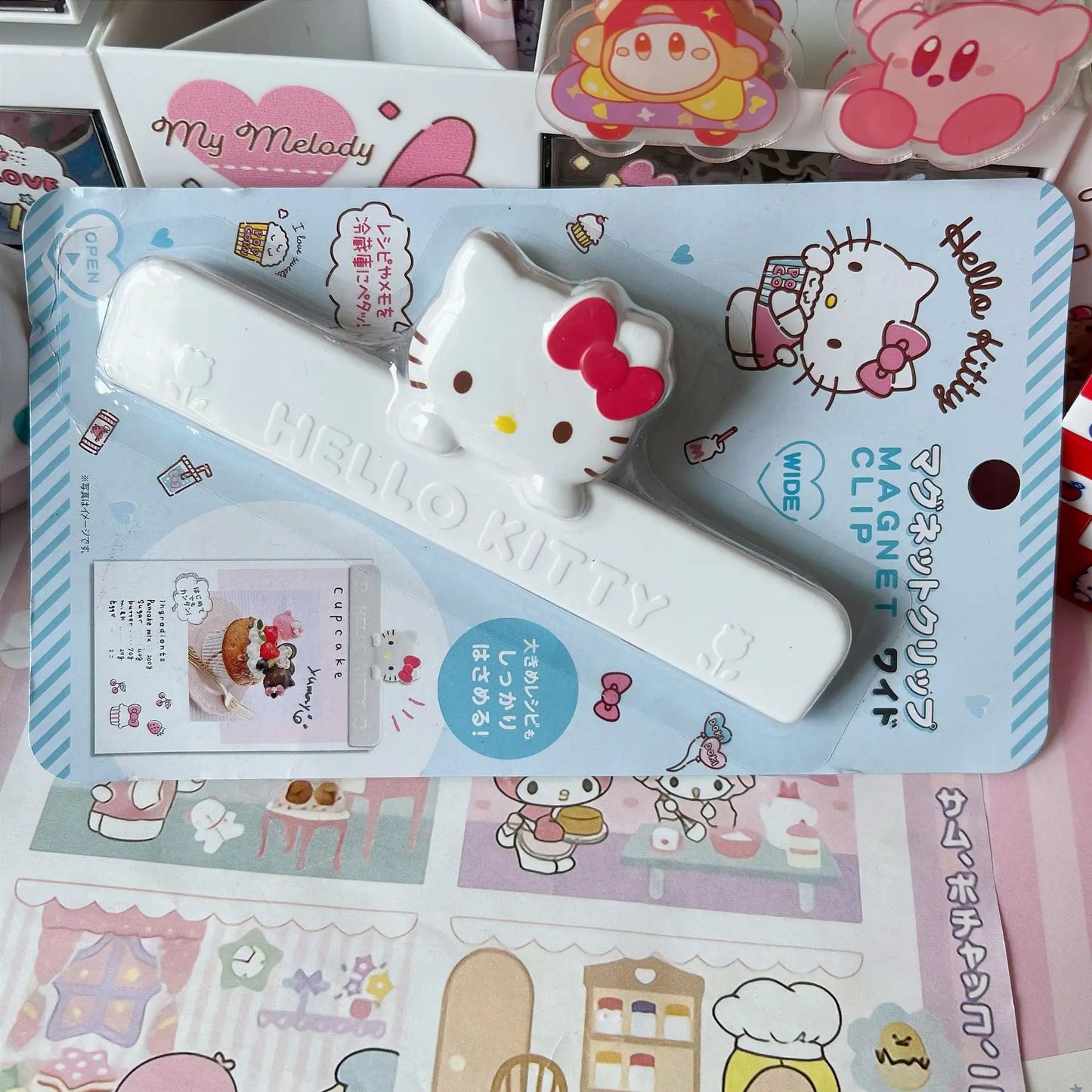 Sanrio Hello Kitty Melody Storage Food Seal Clips Sealer Clamp Magnetic Fridge Sticker Ticket Holder Hand Acount Folder Gifts