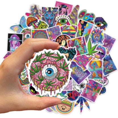 10/30/50PCS Cool Gothic Psychedelic Art Aesthetic Stickers Graffiti Decal Car Bike Skateboard Motorcycle Laptop Kid Sticker Toy