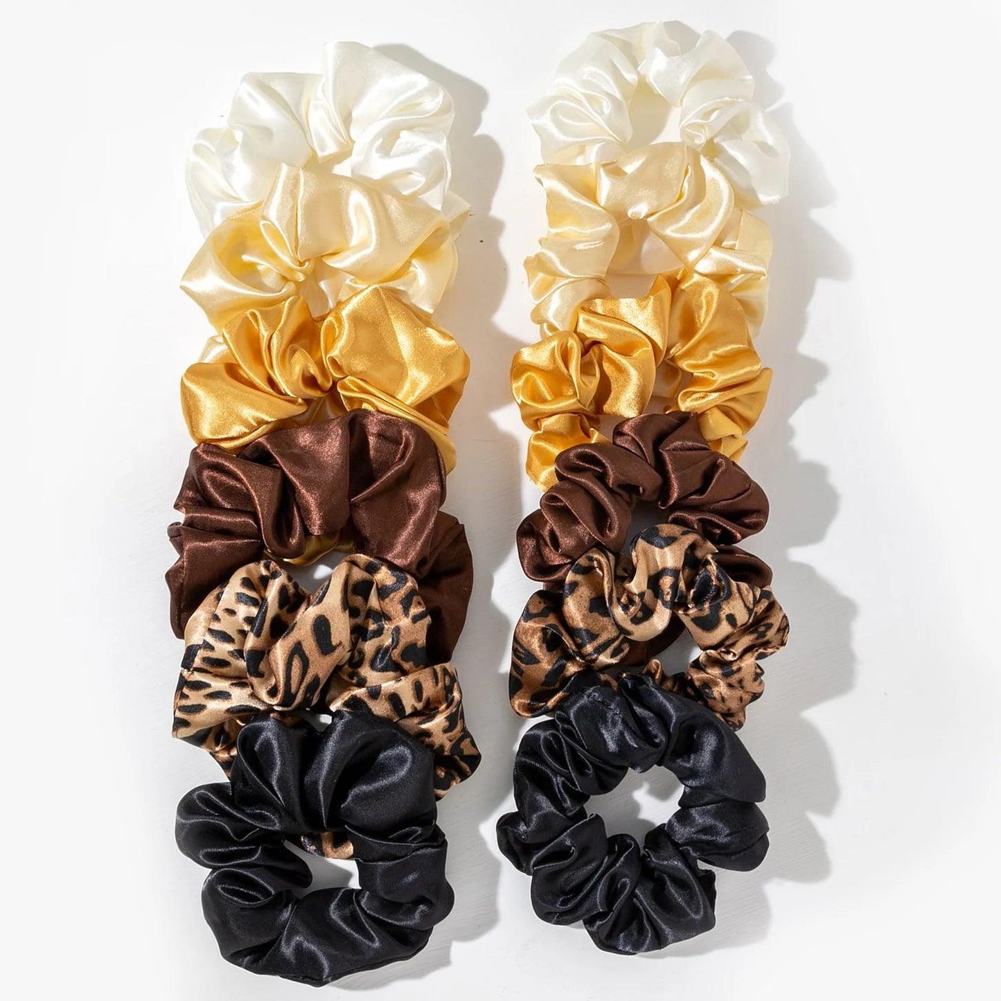 12PCS Soft fashion Satin Colorful Large Intestine Hair Band Hair Accessories hair scrunchies