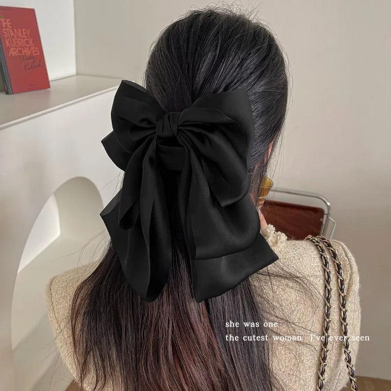 luxury jewelry versatile grab clip bowknot hair accessories ponytail clip sweet princess hair clip flower hairpin Cute things