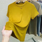 Crew Neck Fashion Women T Shirt Street Casual T-Shirt Solid Plus Size Top Tees Sexy Slim Summer Short Sleeve Women's Clothing