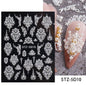 5D Belt Nail Sticker Summer Nail Art Decals Flowers White Daisy 3D Manicure Nail Gel Self Adhesive Stickers Designs Decorations