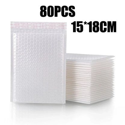 80pcs Bubble Mailers Wholesale White Padded Envelope for Packaging Mailing Gift Self Seal Shipping Bags Bubble Envelope