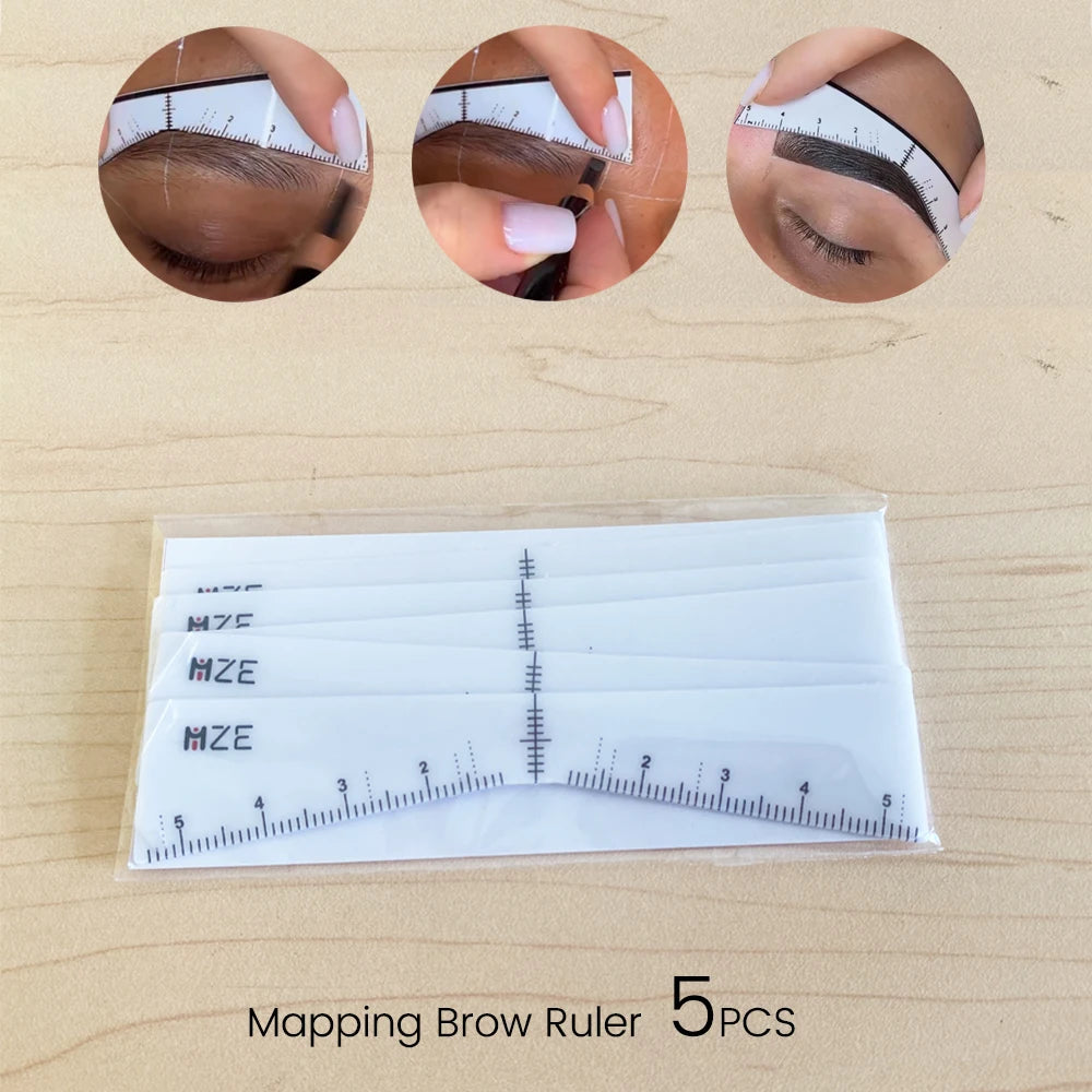 Microblading Eyebrow Mapping Desgin With Henna Shaping Makeup Tools Drawing Gudie Ruler Stickers Tattoo Supplies Maquillaje