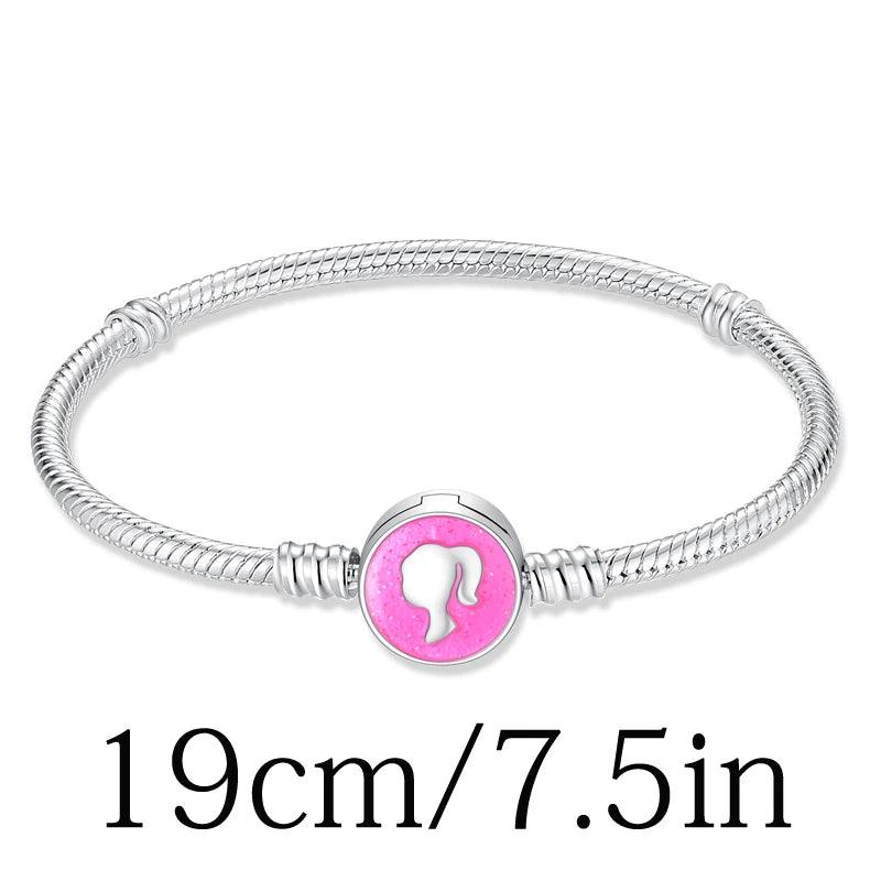 Hot sale % 100 925 sterling silver Barbie series pendant suitable for original 925 sterling silver women's bracelet DIY jewelry