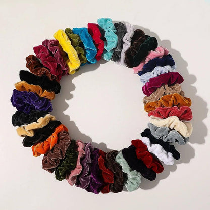 Winter Warm Soft Hair Scrunchies for Women Girls Cute Velvet Elastic Hair Band Multicolor Rubber Band Hair Loop Hair Accessories