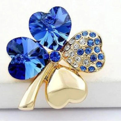 Crystal four leaf clover Brooch romantic fashion jewelry accessories charm girl lover gift summer birthday quality dropshipping