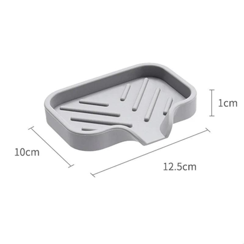 Sink Silicone Tray With drain Soap Sponge Storage Holder Countertop Sink Scrubber Brush Soap Storage Rack Kitchen Organizer