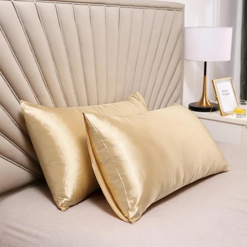 100% Silk Pillowcase Pillow Cover Silky Satin Hair Beauty Pillowcase Comfortable Pillow Case Home Decor Pillow Covers.