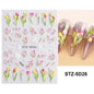 5D Belt Nail Sticker Summer Nail Art Decals Flowers White Daisy 3D Manicure Nail Gel Self Adhesive Stickers Designs Decorations