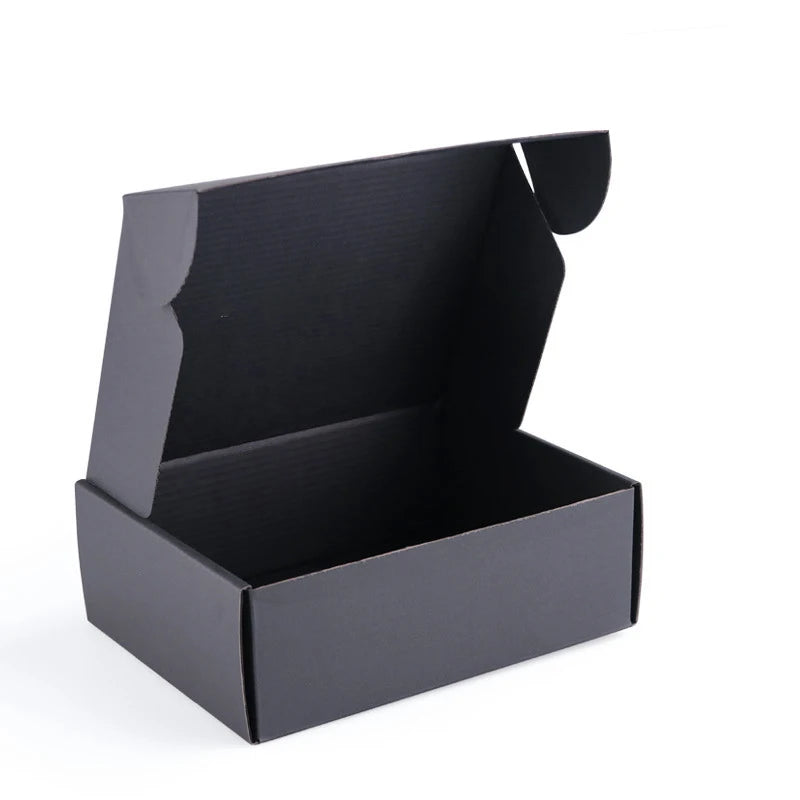 10Pcs/lot Cardboard Carton Wedding Gift Box Hard Corrugated Paper Packaging Mailers Small Black Box Custom for Shipping Box