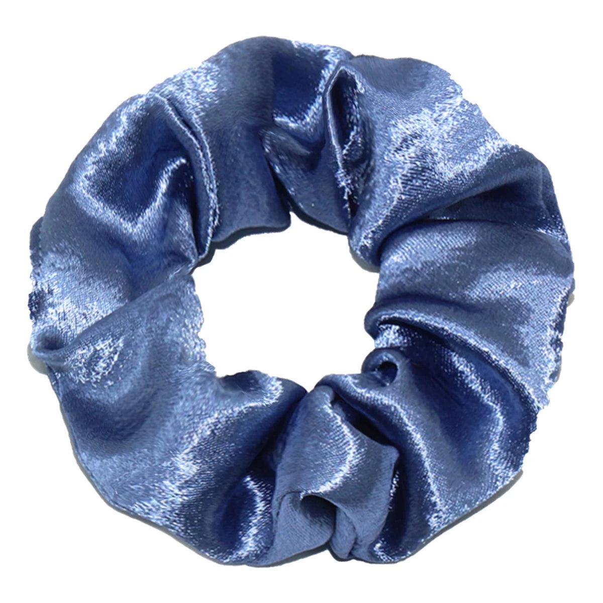 5/1pc Accessoires Women Girls Silky Satin Hair Scrunchies Solid Stretch Elastic Simple Elegant Rubber Band Ponytail Tie low cost