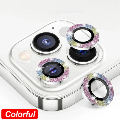 Camera Lens Protector For iPhone 11 12 13 Pro Max Mini 14 15 Pro Max Diamond Metal Protective Glass For iPhone 14 15 Plus Lens